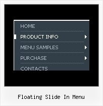 Floating Slide In Menu Java Mouseover Drop Menu