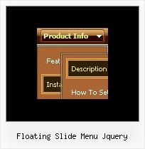 Floating Slide Menu Jquery Javascript Link Drop Down Box