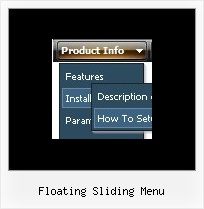 Floating Sliding Menu Navigation Pull Down Menu Submenu