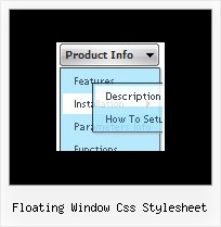 Floating Window Css Stylesheet Vertical Slide Down Menu