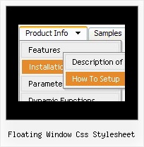 Floating Window Css Stylesheet Drop Down Vertical Links
