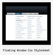 Floating Window Css Stylesheet Javascript And Drop Down Menu