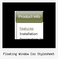 Floating Window Css Stylesheet Mouseover Expand Menu