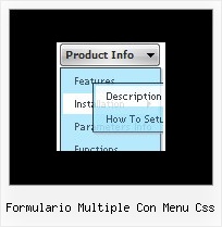 Formulario Multiple Con Menu Css Javascript For Horizontal Drop Down Menu