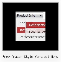 Free Amazon Style Vertical Menu Tutorial Drop Down Menu