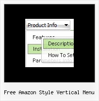 Free Amazon Style Vertical Menu Web Design Navigation Examples