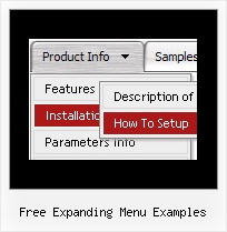 Free Expanding Menu Examples Transparent Pull Down Menus With Javascript