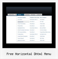 Free Horizontal Dhtml Menu Horizontal Css Pulldown Menus