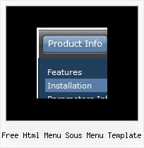 Free Html Menu Sous Menu Template Crossframe Dropdown Rollover Menus