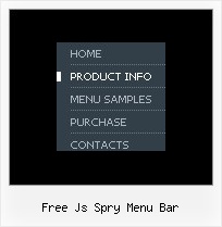 Free Js Spry Menu Bar Drop Down Web Menu Html Code