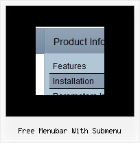 Free Menubar With Submenu Animated Menu