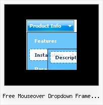 Free Mouseover Dropdown Frame Template Web Menu Example