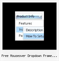 Free Mouseover Dropdown Frame Template Menu And Navigation