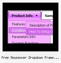 Free Mouseover Dropdown Frame Template Script Vertical Menu