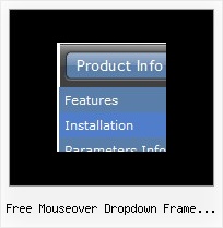 Free Mouseover Dropdown Frame Template Java Script Menu Mouse Over
