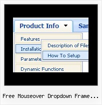 Free Mouseover Dropdown Frame Template 3d Menu Examples