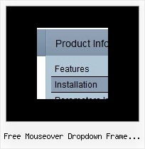 Free Mouseover Dropdown Frame Template Javascript Slide In