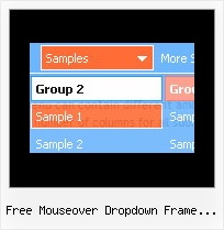 Free Mouseover Dropdown Frame Template Drop Down Menu Form