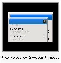 Free Mouseover Dropdown Frame Template Explorer Menubar In Javascript