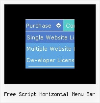 Free Script Horizontal Menu Bar Popup Menu With Javascript Source Code