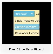 Free Slide Menu Wizard Rollover Drop Down Menu Examples