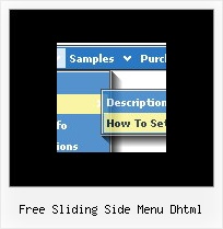 Free Sliding Side Menu Dhtml Roll Over Drop Down Menus