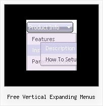 Free Vertical Expanding Menus Pop Up Menu Frame Javascript Examples