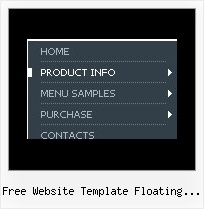 Free Website Template Floating Menu Dropdown Tree Javascript Sample
