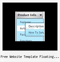 Free Website Template Floating Menu Dropdown Collapse In Dhtml