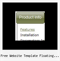 Free Website Template Floating Menu Dropdown Vertical Menu Script