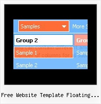 Free Website Template Floating Menu Dropdown Javascript Dinamic Menu