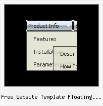 Free Website Template Floating Menu Dropdown Click Menu Javascript