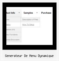 Generateur De Menu Dynamique Pull Down Style