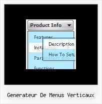 Generateur De Menus Verticaux Menu Deroulant Dans