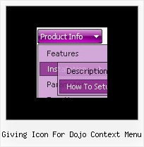 Giving Icon For Dojo Context Menu Side Menu Bars