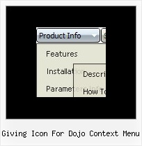 Giving Icon For Dojo Context Menu Relative Position Expanding Menus