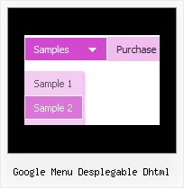 Google Menu Desplegable Dhtml Sample Cascade Menu