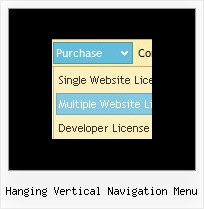 Hanging Vertical Navigation Menu Javascript Popup Menu Layer