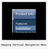 Hanging Vertical Navigation Menu Expandable Web Menu