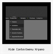 Hide Contextmenu Krpano Tree Menu Javascripts