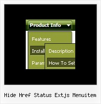 Hide Href Status Extjs Menuitem Javascript Pop Up Menus