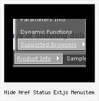 Hide Href Status Extjs Menuitem Js Or Javascript Menus