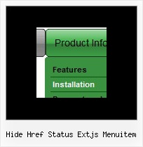 Hide Href Status Extjs Menuitem Menus And Navigation