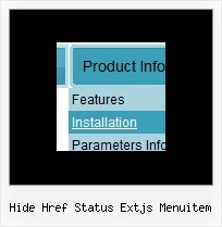 Hide Href Status Extjs Menuitem Cascade Navigation Javascript