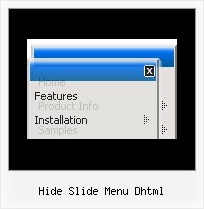 Hide Slide Menu Dhtml Javascript Example Pull Down Menus
