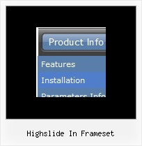 Highslide In Frameset Menu Buttons