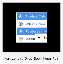 Horizontal Drop Down Menu Rtl Html Frame Style Example