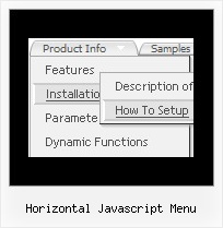 Horizontal Javascript Menu Script Drop Down Menus