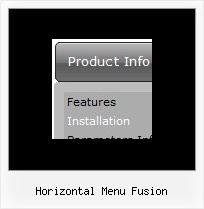 Horizontal Menu Fusion Mouse Over Drop Down Menus