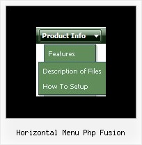 Horizontal Menu Php Fusion Menu In Java Script